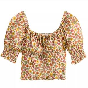 Juniors' SO Cropped Puff Top Medium